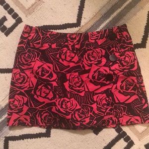 Floral Mini (Skort) Skirt with Shorts